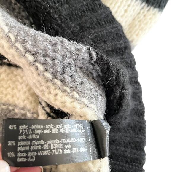 Zara Steven Meisel Striped Alpaca Sweater – Cozy Oversized Fit size M - Picture 6 of 6